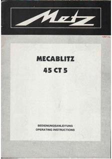 Metz 45 CT 5 manual. Camera Instructions.